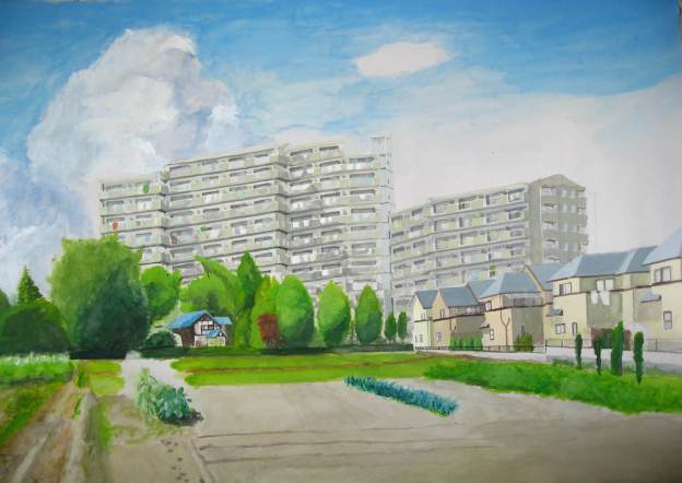 夏の自宅マンション